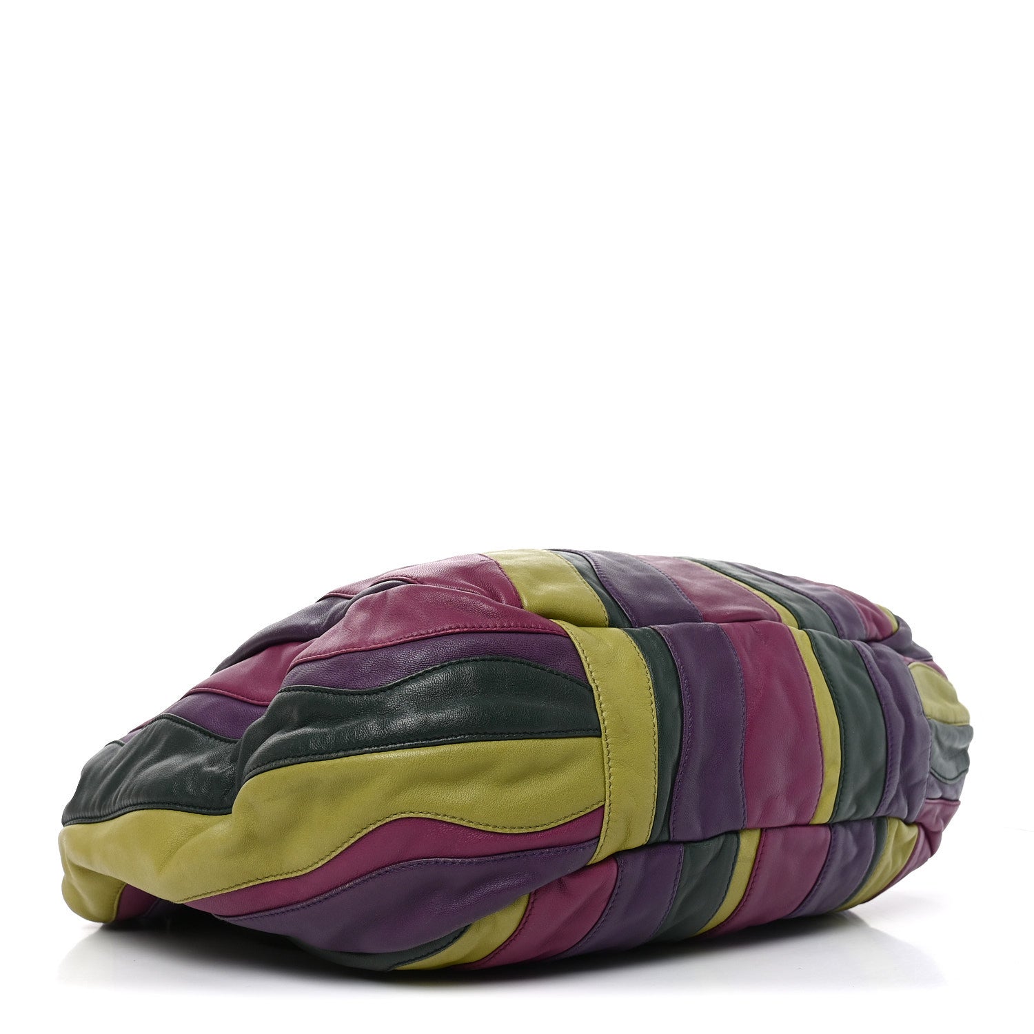 Nappa Trembled Blossoms Stripes Shoulder Bag Viola Alloro