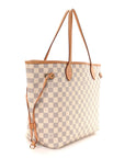 Damier Azur Neo Neverfull MM Rose Ballerine