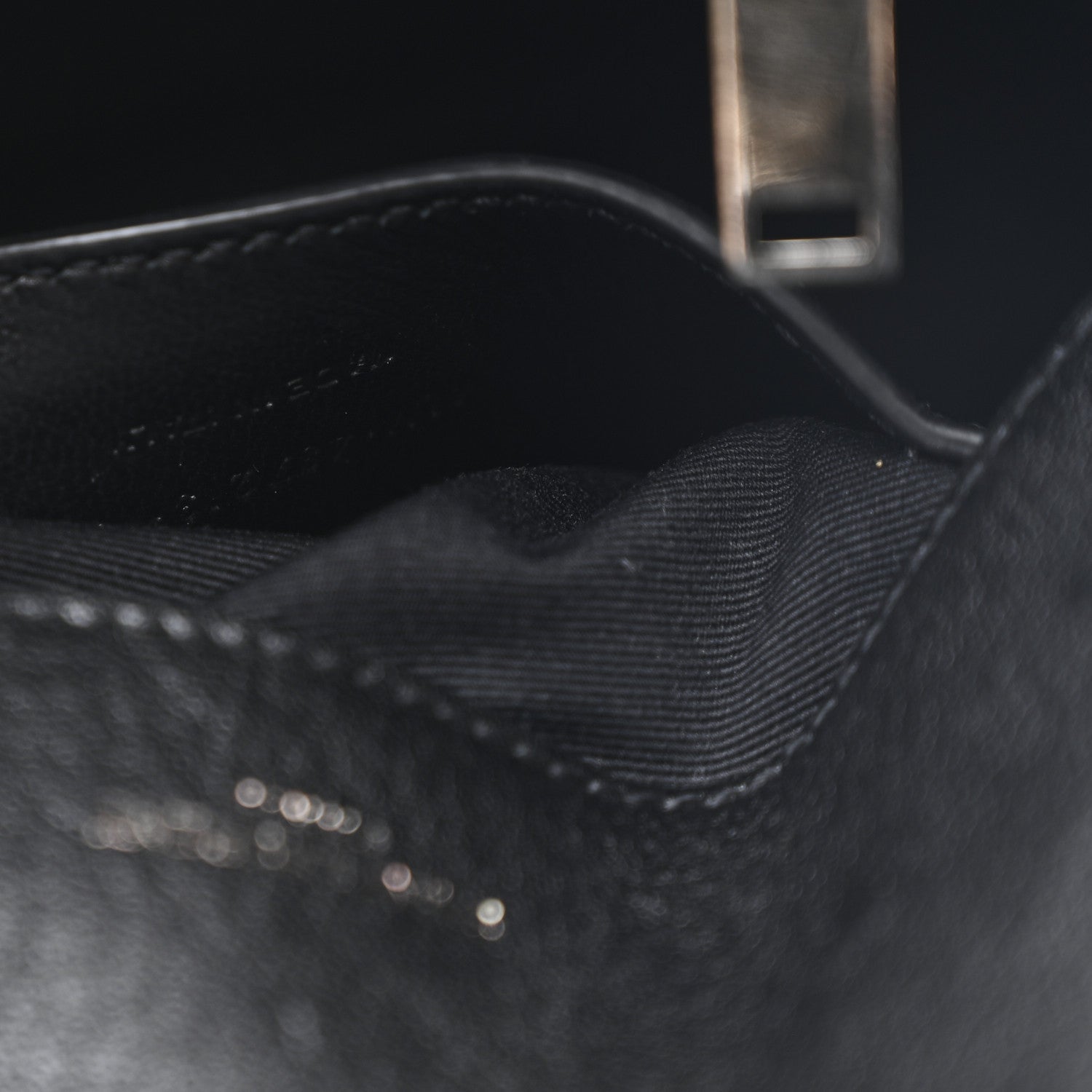 Sheepskin Matelasse Chevron Monogram Medium College Bag Black