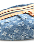 Monogram Denim High Rise Bumbag Blue