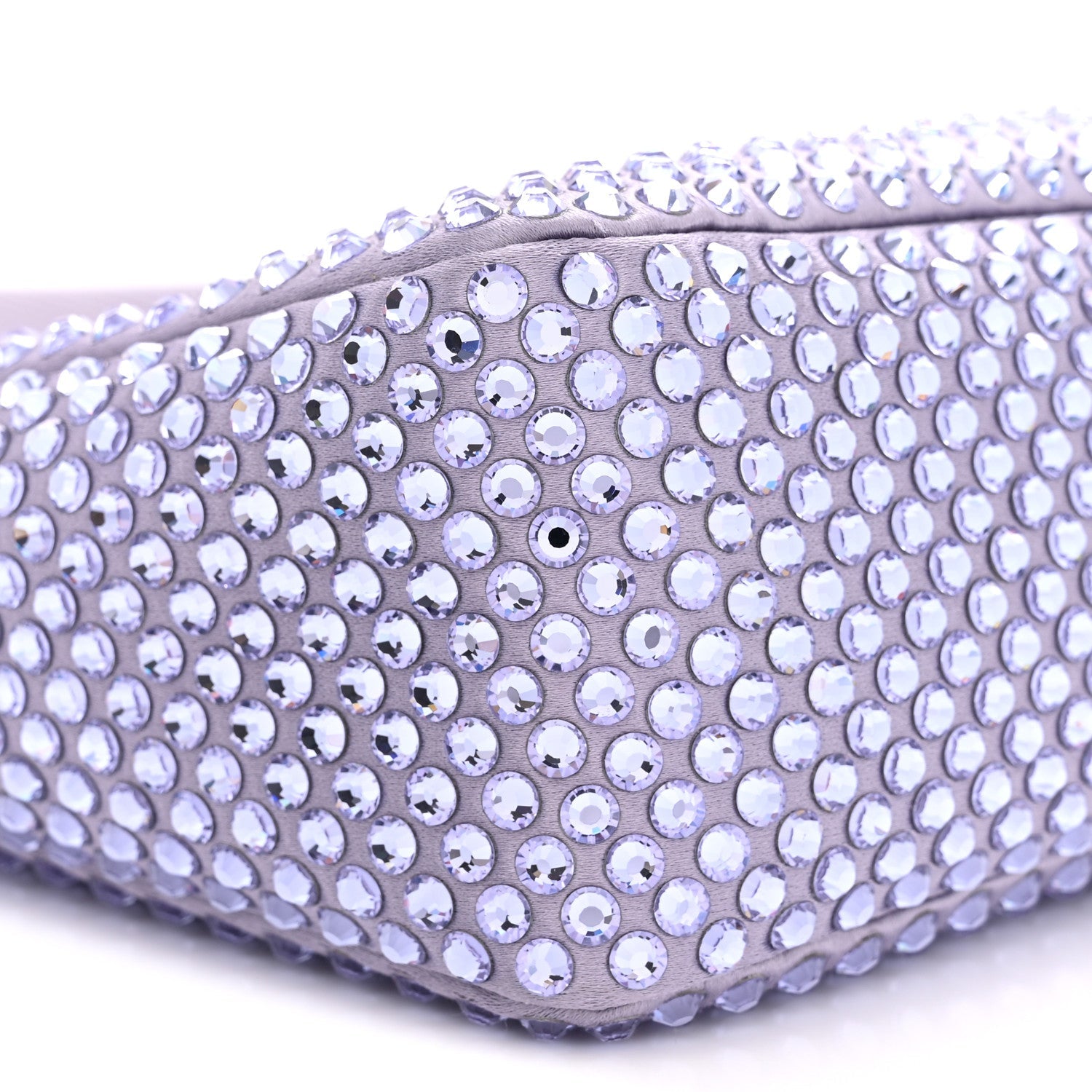 Satin Crystal Mini Re-Edition 2000 Bag Glicine