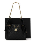Caviar Quilted Small CHNL 25 Handbag Black