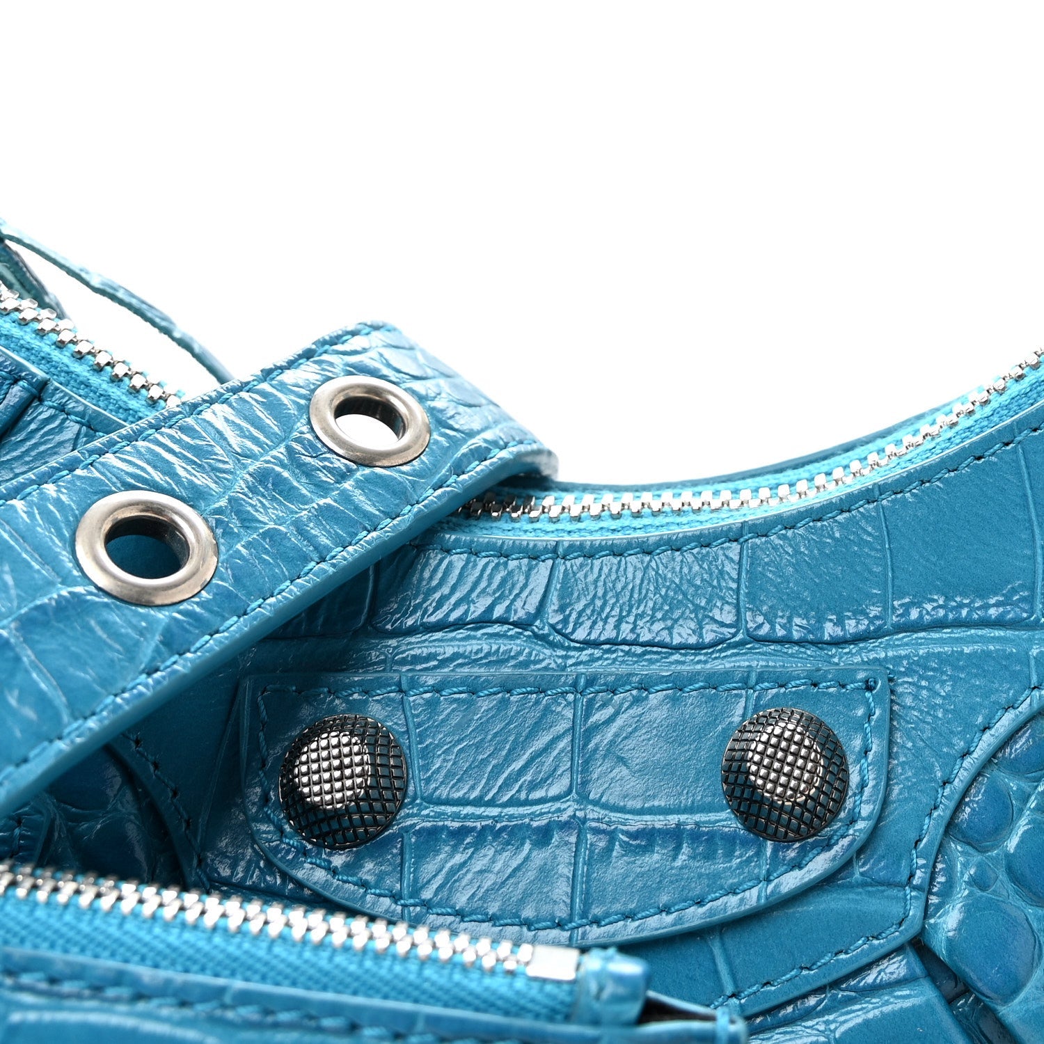 Agneau Arena Le Cagole Shoulder Bag XS Turquoise