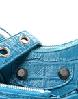Agneau Arena Le Cagole Shoulder Bag XS Turquoise
