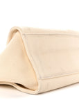 Canvas Pearl Medium Deauville Tote Ecru Beige