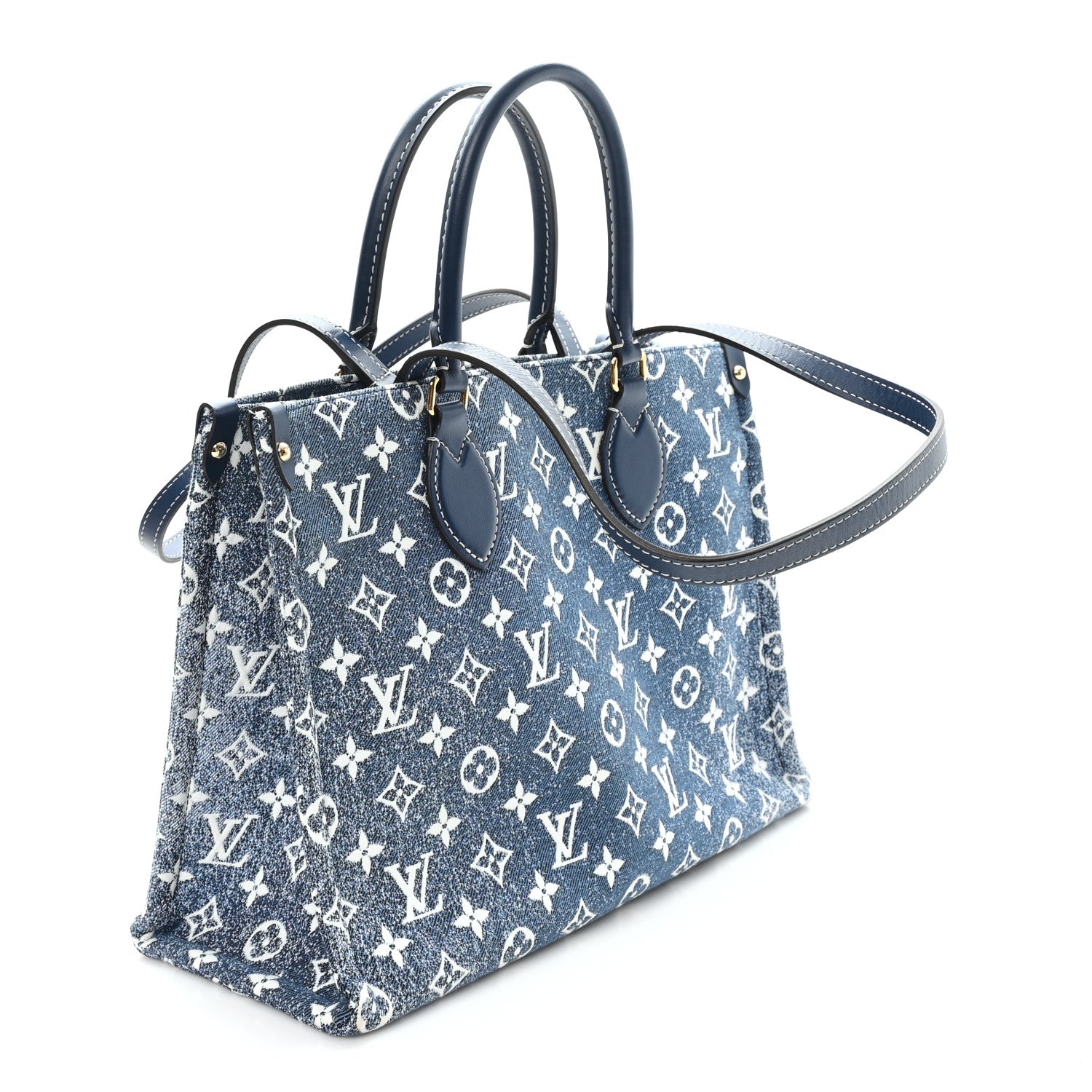 Monogram Jacquard Denim Onthego MM Bleu