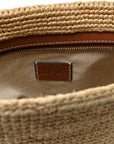 Calfskin Raffia Paulas Ibiza Pochette Bag Natural Tan