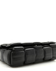 Lambskin Maxi Intreccio Padded Chain Cassette Crossbody Bag Black