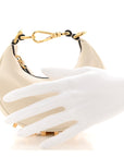Vitello Grace Matte Nano FNDIgraphy Hobo Charm White Ice