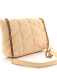 Lambskin Quilted Toy Loulou Puffer Monogram Chain Satchel Jaune Pale