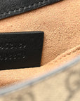 GG Supreme Monogram Web Medium Padlock Messenger Shoulder Bag Black