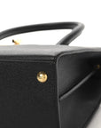 Grained Calfskin Medium St. Honore Tote Black