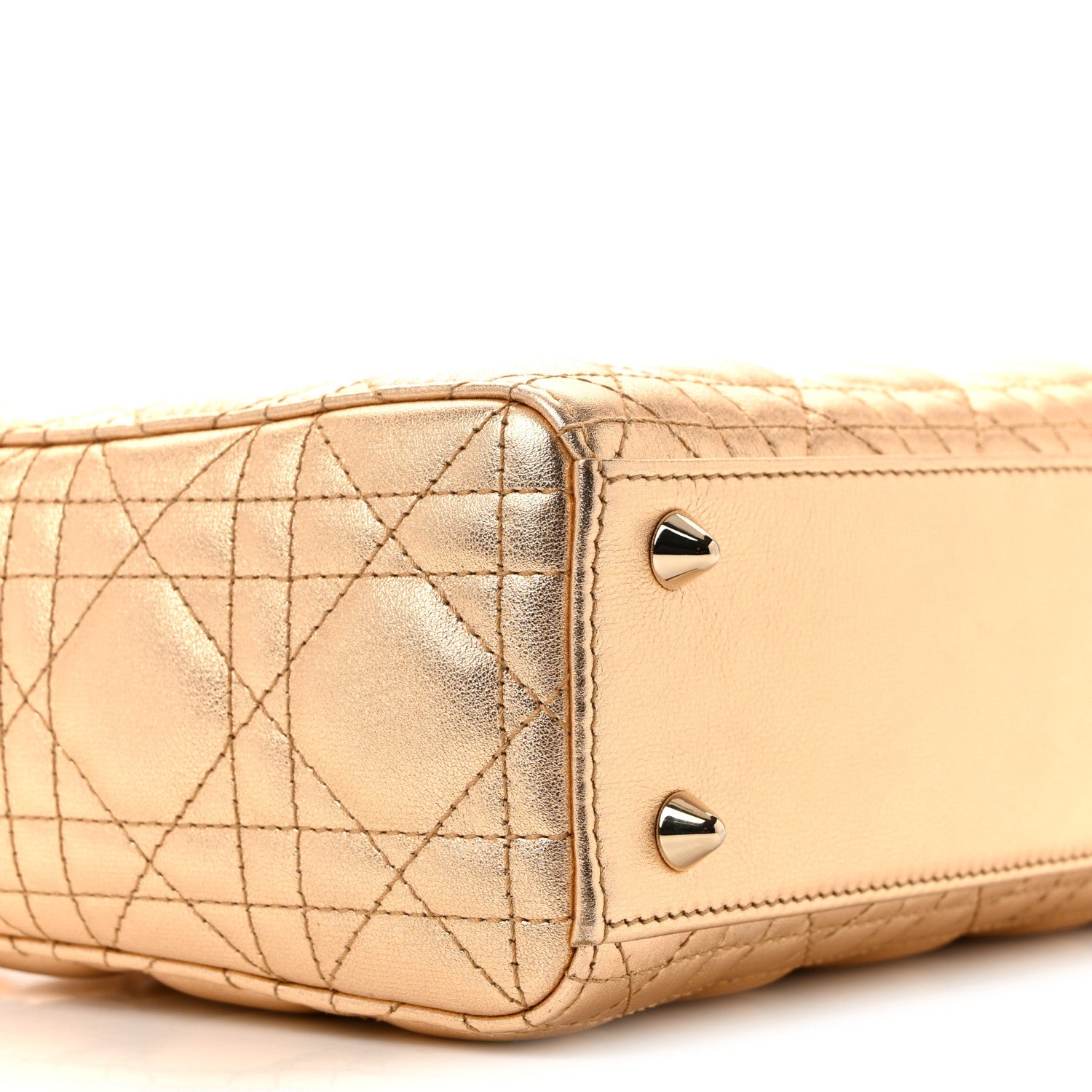 Metallic Lambskin Cannage Small My ABCD1OR Lady D1OR Rose Gold