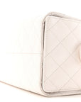 Caviar Quilted Small CHNL 25 Handbag White