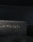 Grained Calfskin Saddle Bag Black