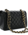 Caviar Quilted Small Double Flap Black