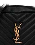Calfskin Matelasse Monogram Lou Camera Bag Black