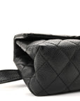 Grained Calfskin Quilted 2.55 Reissue Flap Belt Bag Clutch Black