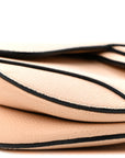 Grained Calfskin Mini Saddle Bag Beige