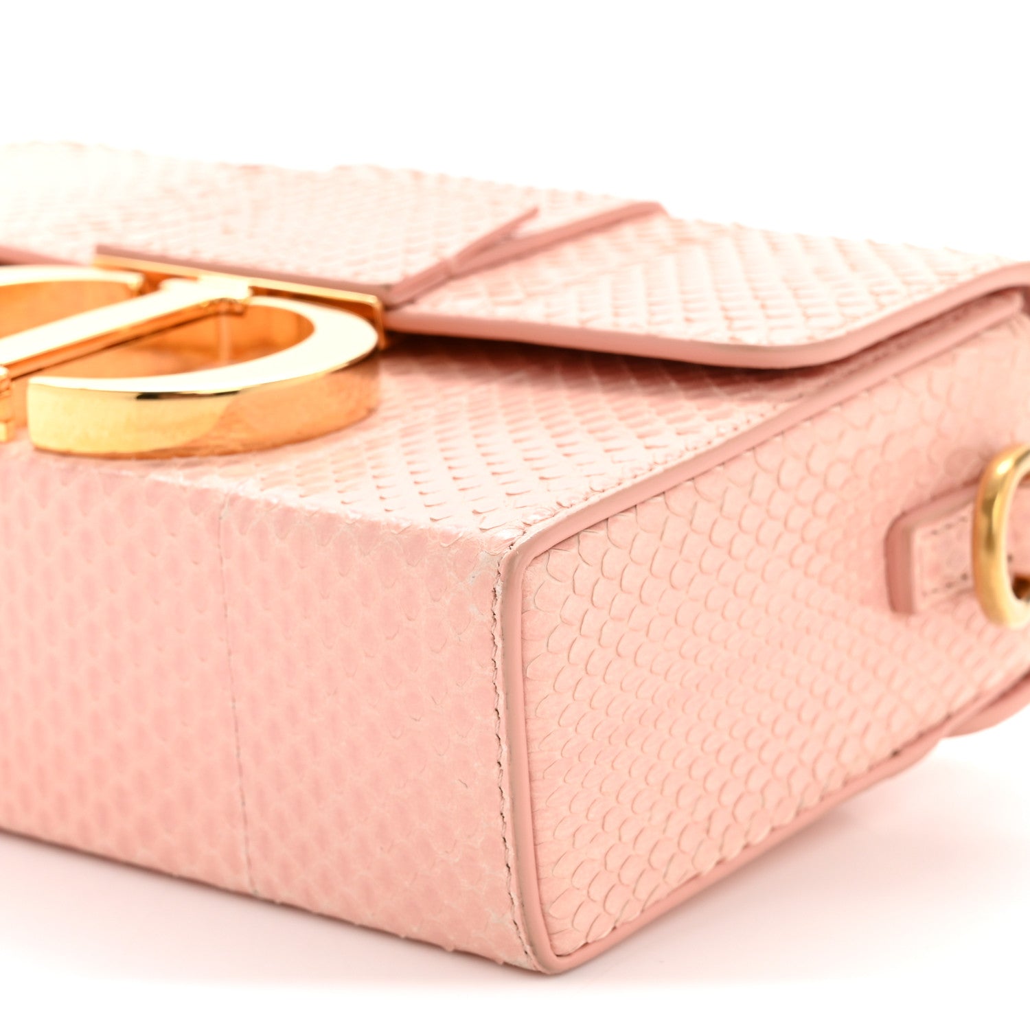Snakeskin 30 Montaigne Box Bag Rose Clair