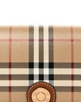 Coated Canvas Calfskin Vintage Check Small Note Crossbody Bag Briar Brown