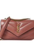 Lambskin Chevron Quilted Mini Loulou Hortensia