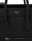 Drummed Calfskin Nano Luggage Black