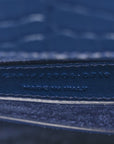 Calfskin Crocodile Embossed Medium Monogram Sunset Navy