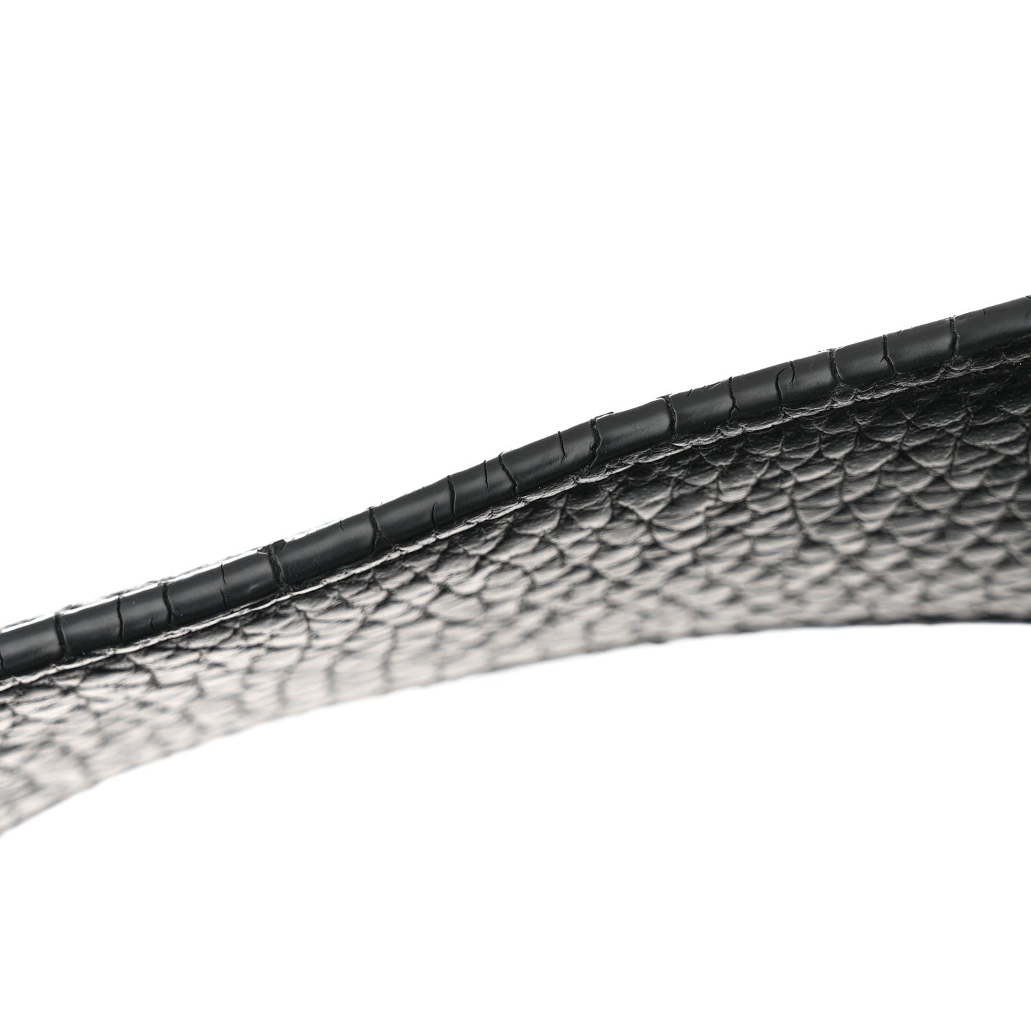 Grained Calfskin Saddle Soft Bag Black