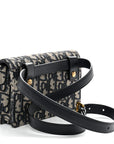 Oblique Saddle Belt Bag Blue