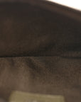 Oblique Saddle Triple Pouch Green
