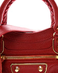 Chevre Gold Metallic Edge Hardware Mini City Rouge Groseille