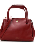 Supple Calfskin Medium Madrid Bag Dark Burgundy
