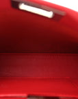 Vitello Seta Century Nappa Whipstitch Mini Peekaboo Iconic Satchel Fiamma