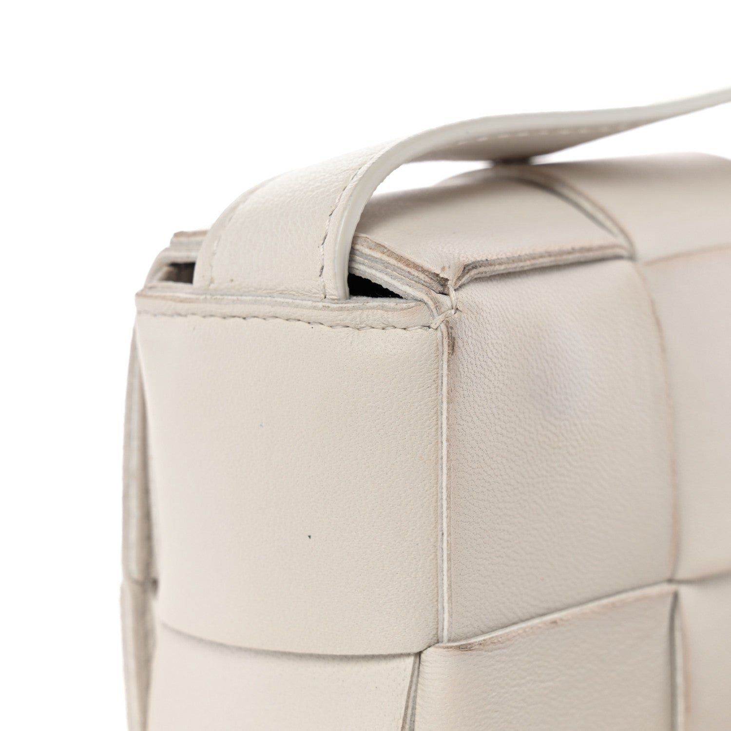 Lambskin Maxi Intreccio Candy Cassette Crossbody Bag Chalk