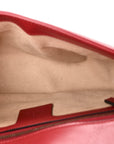 Calfskin Matelasse Small GG Marmont Shoulder Bag Hibiscus Red