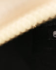 Caviar Quilted Small CC Filigree Vanity Case Beige Black