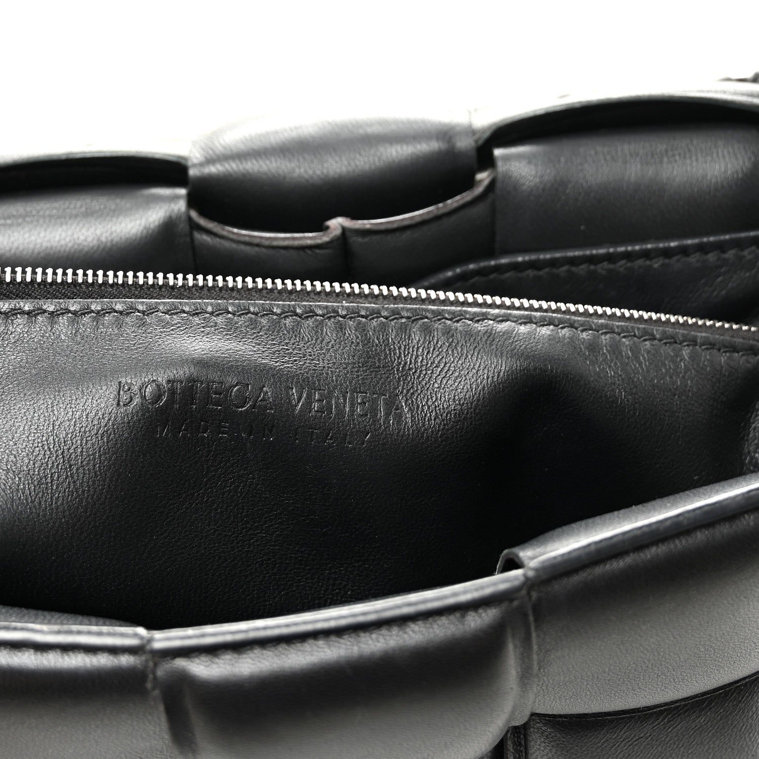 Lambskin Maxi Intreccio Padded Chain Cassette Crossbody Bag Black