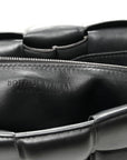 Lambskin Maxi Intreccio Padded Chain Cassette Crossbody Bag Black