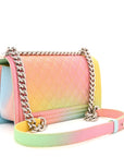 Caviar Quilted Medium Cuba Rainbow Boy Flap Multicolor