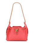 Caviar Quilted Mini CHNL 25 Handbag Coral