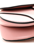 Smooth Calfskin Mini Saddle Bag Antique Pink