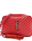 Calfskin Matelasse Monogram Lou Camera Bag Red