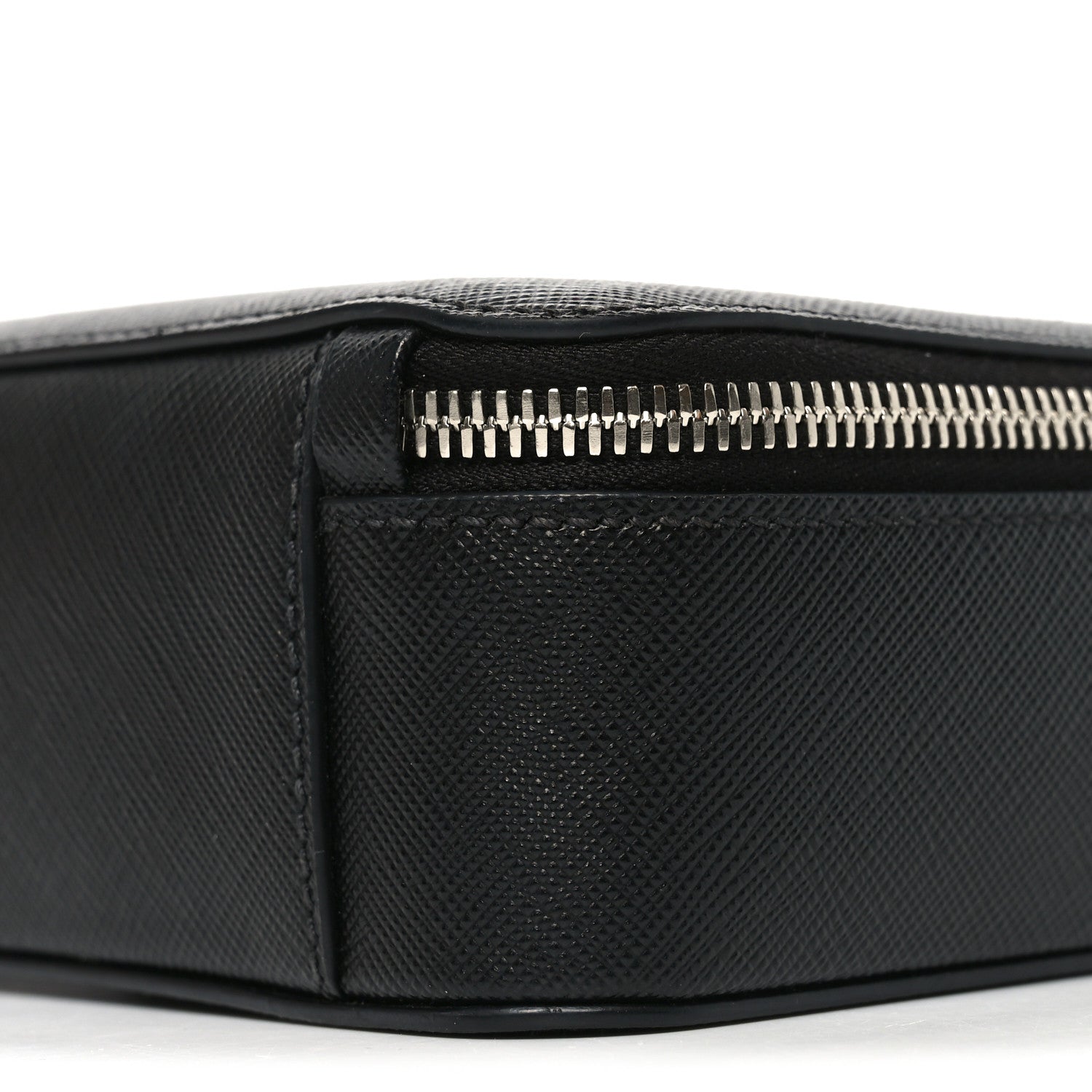 Saffiano Travel Medium Brique Crossbody Bag Black