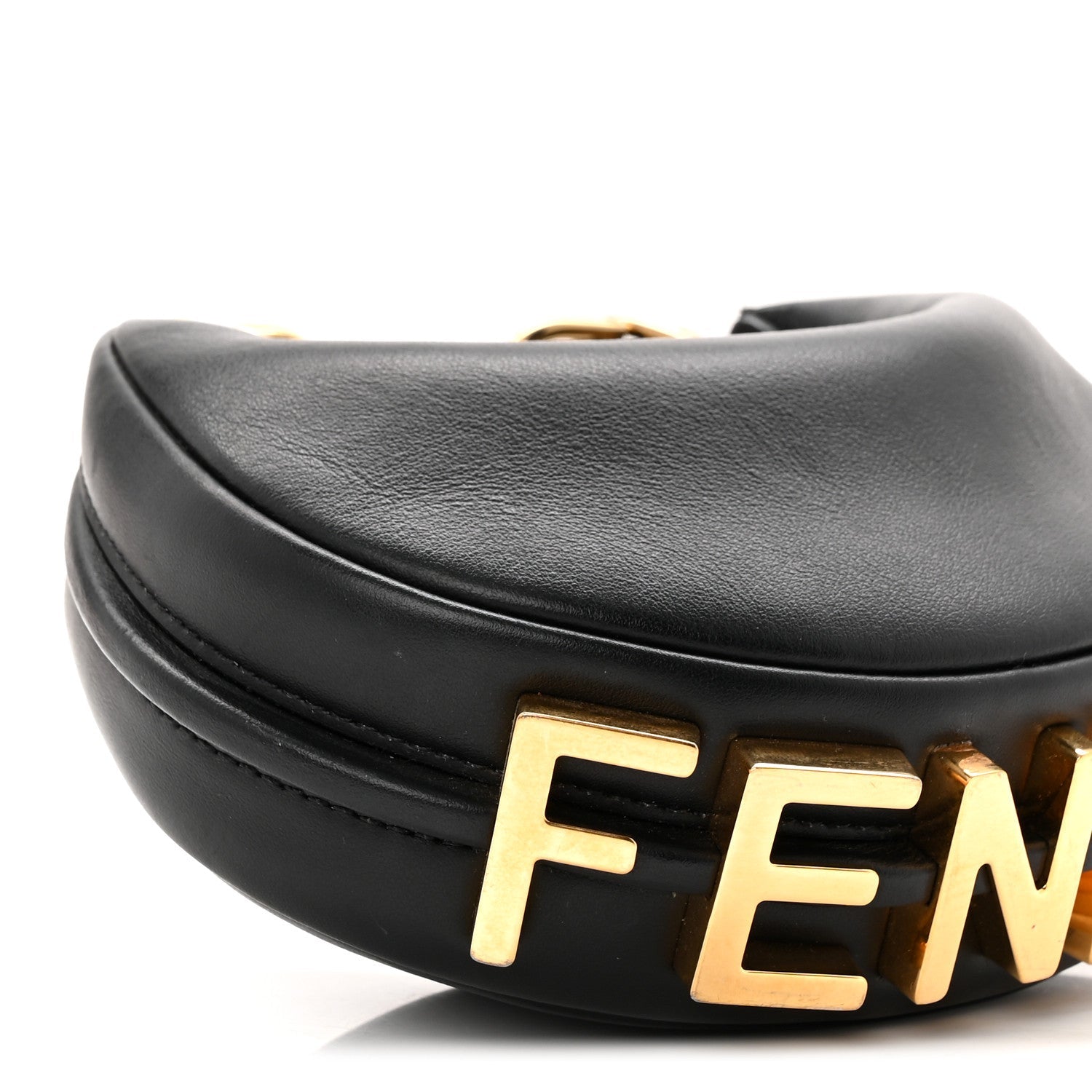 Vitello Grace Matte Nano FNDIgraphy Hobo Charm Black