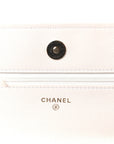 Caviar Quilted Wallet On Chain WOC White