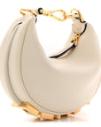 Vitello Grace Matte Nano FNDIgraphy Hobo Charm White Ice