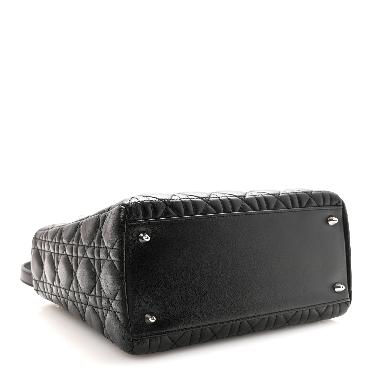 Lambskin Cannage Medium Lady D1OR Black