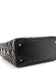 Lambskin Cannage Medium Lady D1OR Black