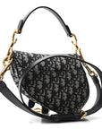 Oblique Mini Saddle Bag With Strap Blue